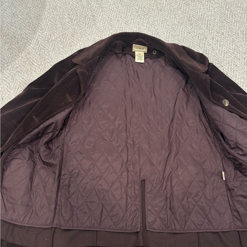 Women's LL Bean Brown Corduroy Jacket - Picture 4 of 5
